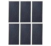 MRVAKDYDI Paneles Decorativos 3D para Paredes, 3D Wave Design PU Wall Panels 6 Pack Multicolor Paintable for Bedroom Home Decor(Black)