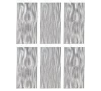 MRVAKDYDI Paneles Decorativos 3D para Paredes, 3D Wave Design PU Wall Panels 6 Pack Multicolor Paintable for Bedroom Home Decor(White)