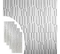 MRVAKDYDI Paneles Decorativos 3D para Paredes, Brick Effect Wall Paneling For DIY Home Decor, 3D Backdrop Panels, White Black(White)