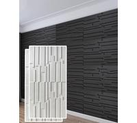 MRVAKDYDI Paneles Decorativos 3D para Paredes, Slat Design 3D Wall Panels for Interior Decor, Wood, Multicolor, 0.6x1.2m, 2/4/6pcs(White,2pcs)