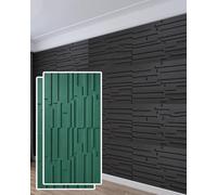 MRVAKDYDI Paneles Decorativos 3D para Paredes, Slat Design 3D Wall Panels for Interior Decor, Wood, Multicolor, 0.6x1.2m, 2/4/6pcs(Green,2pcs)