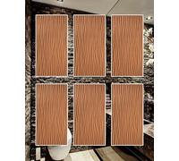 MRVAKDYDI Paneles Decorativos 3D para Paredes, Slat Design 3D Wall Panels Waterproof Decorative Interior Walls Pack of 6 Multicolor(Orange)