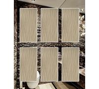 MRVAKDYDI Paneles Decorativos 3D para Paredes, Slat Design 3D Wall Panels Waterproof Decorative Interior Walls Pack of 6 Multicolor(Yellow)