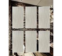 MRVAKDYDI Paneles Decorativos 3D para Paredes, Slat Design 3D Wall Panels Waterproof Decorative Interior Walls Pack of 6 Multicolor(Beige)