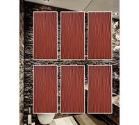 MRVAKDYDI Paneles Decorativos 3D para Paredes, Slat Design 3D Wall Panels Waterproof Decorative Interior Walls Pack of 6 Multicolor(Red)