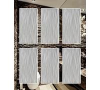 MRVAKDYDI Paneles Decorativos 3D para Paredes, Slat Design 3D Wall Panels Waterproof Decorative Interior Walls Pack of 6 Multicolor(White)