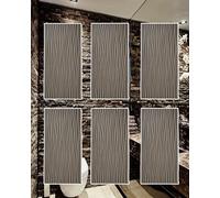 MRVAKDYDI Paneles Decorativos 3D para Paredes, Slat Design 3D Wall Panels Waterproof Decorative Interior Walls Pack of 6 Multicolor(Dark Gray)