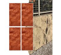 MRVAKDYDI Paneles Decorativos 3D para Paredes, Waterproof 3D Stone Brick Textured Wall Panels 4pcs 0.6x1.2m 6cm Multicolor(Red)