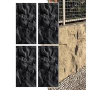 MRVAKDYDI Paneles Decorativos 3D para Paredes, Waterproof 3D Stone Brick Textured Wall Panels 4pcs 0.6x1.2m 6cm Multicolor(Black B)