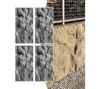 MRVAKDYDI Paneles Decorativos 3D para Paredes, Waterproof 3D Stone Brick Textured Wall Panels 4pcs 0.6x1.2m 6cm Multicolor(Gray B)