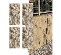 MRVAKDYDI Paneles Decorativos 3D para Paredes, Waterproof 3D Stone Brick Textured Wall Panels 4pcs 0.6x1.2m 6cm Multicolor(White C)