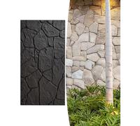 MRVAKDYDI Paneles Decorativos 3D para Paredes, Waterproof Cuttable Indoor Outdoor 3D Faux Stone Wall Panels Multicolor 0.6x1.2m 2-10 pcs(Black,8pcs)