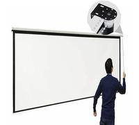 MRVAKDYDI Pantalla de proyección desplegable, Pantalla de proyector Manual de 40/50/60 Pulgadas 4:3 16:9 HD 4K for Interiores y Exteriores(0.16875,50")