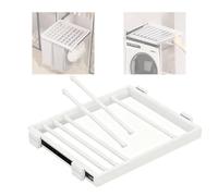 MRVAKDYDI Perchero extraíble para secar la Ropa, Perchero extraíble de aleación de Aluminio for Lavadora, Color Blanco, Varios tamaños(D: 54cm (21.25in),W: 56-61cm(22.04-24.01 in))