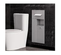 MRVAKDYDI Portarrollos Empotrado, Nicho de Ducha de Acero Inoxidable, Soporte for Papel higiénico, Bote de Basura, Estante Multicolor, 30x14x(65-78) cm(Grey,30x14x65 cm)
