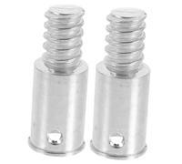 MRVAKDYDI Recambio de Punta roscada, Conector de Rosca Americano de Acero Inoxidable Plateado, 2 uds., for Poste de fregona y Escoba, 6,5x2,5x2,5 cm