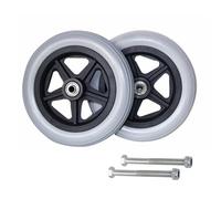 MRVAKDYDI Ruedas Delanteras de Recambio Silla de Ruedas, 2 Ruedas de Repuesto for Silla de Ruedas, Color Gris, de 14 a 20 cm, con Tornillos(16-17cm(7in))