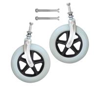 MRVAKDYDI Ruedas Delanteras de Recambio Silla de Ruedas, Rueda de Repuesto for Silla de Ruedas con Horquilla Delantera, Multicolor, 6-8 Pulgadas, 2 Unidades(Grey,8"(200mm))