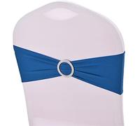 MRVAKDYDI Silla Cubierta Arcos Sash, Lazos Multicolores for sillas con Hebilla Deslizante for decoración de Bodas, 20-100 Unidades(Royal Blue,50 PCS)