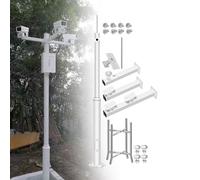 MRVAKDYDI Soporte para cámara de Seguridad, Outdoor Security Camera and Solar Light Pole, White, Multiple Sizes(250cm Tall)