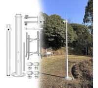 MRVAKDYDI Soporte para cámara de Seguridad, Outdoor Security Camera Pole Mount with Junction Box and Wire Hole White Multiple Sizes(500cm (3 Sections) H)