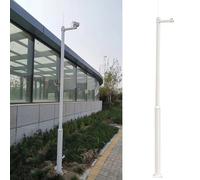 MRVAKDYDI Soporte para cámara de Seguridad, Security Camera Mount Pole Bracket White 8.2-19.6ft High with 4 Brackets(High 3m/9.8ft)