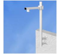 MRVAKDYDI Soporte para cámara de Seguridad, Wall Mount Security Camera Pole, 0.5-2.3m High, Galvanized Steel, Lightning Rod, Brackets(Bracket B,2m High)