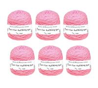 MRVAKDYDI Surtido de ovillos de Lana, 8 Strands tufting Yarn,5mm Thick,Poke Embroidery,Sweater,6 x 190g Wool Ball Set(Color 64)