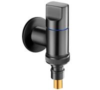 MRVAKDYDI Válvula de ángulo de Acero Inoxidable, Válvula Angular for Grifo G1/2 con tapón de Agua automático de Apertura rápida, Multicolor(Grey)