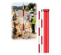 MRVAKDYDI Varilla de medición topográfica, Aluminium Detachable Survey Pole Measuring Rod 200-500cm for Survey Construction(200cm/78.7inch)