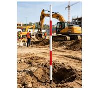 MRVAKDYDI Varilla de medición topográfica, Aluminum Survey Grade Rod High-Visibility 200-500cm for Land Survey Construction Well(200cm/6.6ft)