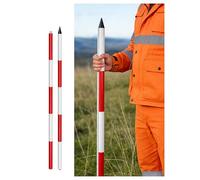 MRVAKDYDI Varilla de medición topográfica, Aluminum Survey Pole 2/3/5 Meters Grade Rod For Land Surveying and Road Work, Depth Gauge(5 Meters)