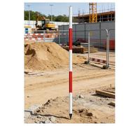 MRVAKDYDI Varilla de medición topográfica, Aluminum Survey Pole, 2-5m Graduated Rod For Road Work Land Surveying Depth Gauge(500cm/16.4ft)