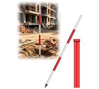 MRVAKDYDI Varilla de medición topográfica, Aluminum Survey Pole Grade Rod 2/3/5 Meters Construction Surveying Water Well Sounding(5 Meters)