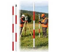 MRVAKDYDI Varilla de medición topográfica, Aluminum Survey Pole Grade Rod Multiple Sizes For Land Surveying Construction Water Well(9.8 ft)