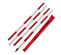MRVAKDYDI Varilla de medición topográfica, Aluminum Survey Pole Red and White 2m 3m 4m(4m)