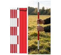 MRVAKDYDI Varilla de medición topográfica, Aluminum Survey Rod Red Marking Pole 2/3/5 Meters For Surveying Land Mapping(5 meters/16.4 ft)