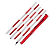 MRVAKDYDI Varilla de medición topográfica, Detachable Heavy Duty Aluminum Surveying Range Measuring Rod Red White 3m 5m(5m)