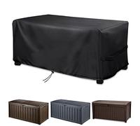 MRWiZMS Funda para Baules de Almacenaje, para Cajas de Cubierta y de Almacenamiento para Exteriores, Tela Oxford 420D, Resistente a Los Rayos UV (132x73x63cm)