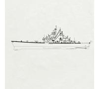MRY-SFW 1/1250 USS California BB-44 Waterline