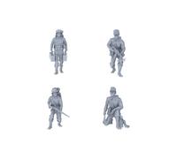 MRY-SFW 1:35 Marching German Soldiers Resin Miniature Model 4-Person Group WWII Miniature Soldiers Military Model Parts Handmade