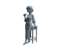 MRY-SFW 1/72 República de China Qipao Lady Tea Character Modern Model 3 pcs