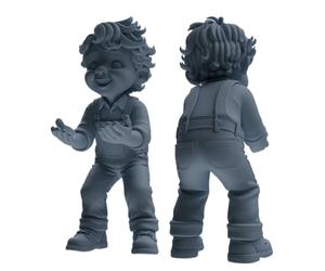 MRY-SFW 1/76 Cartoon Farm Boy Multipose Modern Model 3 pcs