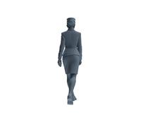 MRY-SFW 1/87 - Figura de mujer de servicio de asistente de vuelo, modelo moderno, 4 piezas