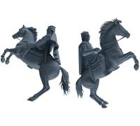 MRY-SFW Grupo de escolta de cinco personas de caballero medieval 1/72