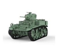 MRY-SFW Kit de modelo militar ferroviario de escala 1/87 HO de tanque de ejército sin pintar tanque ligero US M3A1 Stuart