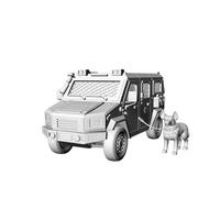 MRY-SFW Vehículo blindado de seguimiento de zombis postapocalíptico 1/200 con juego de guerra para perros K9