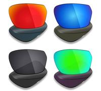 Mryok 4 pares de lentes polarizados de repuesto para Oakley Hex Jector OX8032 55 mmn gafas de sol, color negro sigiloso, rojo fuego, azul hielo, verde esmeralda, multicolor, Talla única