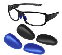 Mryok Almohadilla nasal de repuesto para gafas de sol Maui Jim Guardrails MJ327 - Opciones, Azul y negro., Talla única
