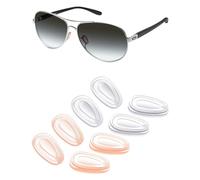 Mryok Almohadillas de nariz compatibles para gafas de sol Oakley Caveat OO4054, opciones, 2 pares transparentes y 2 pares naranja claro, Talla única